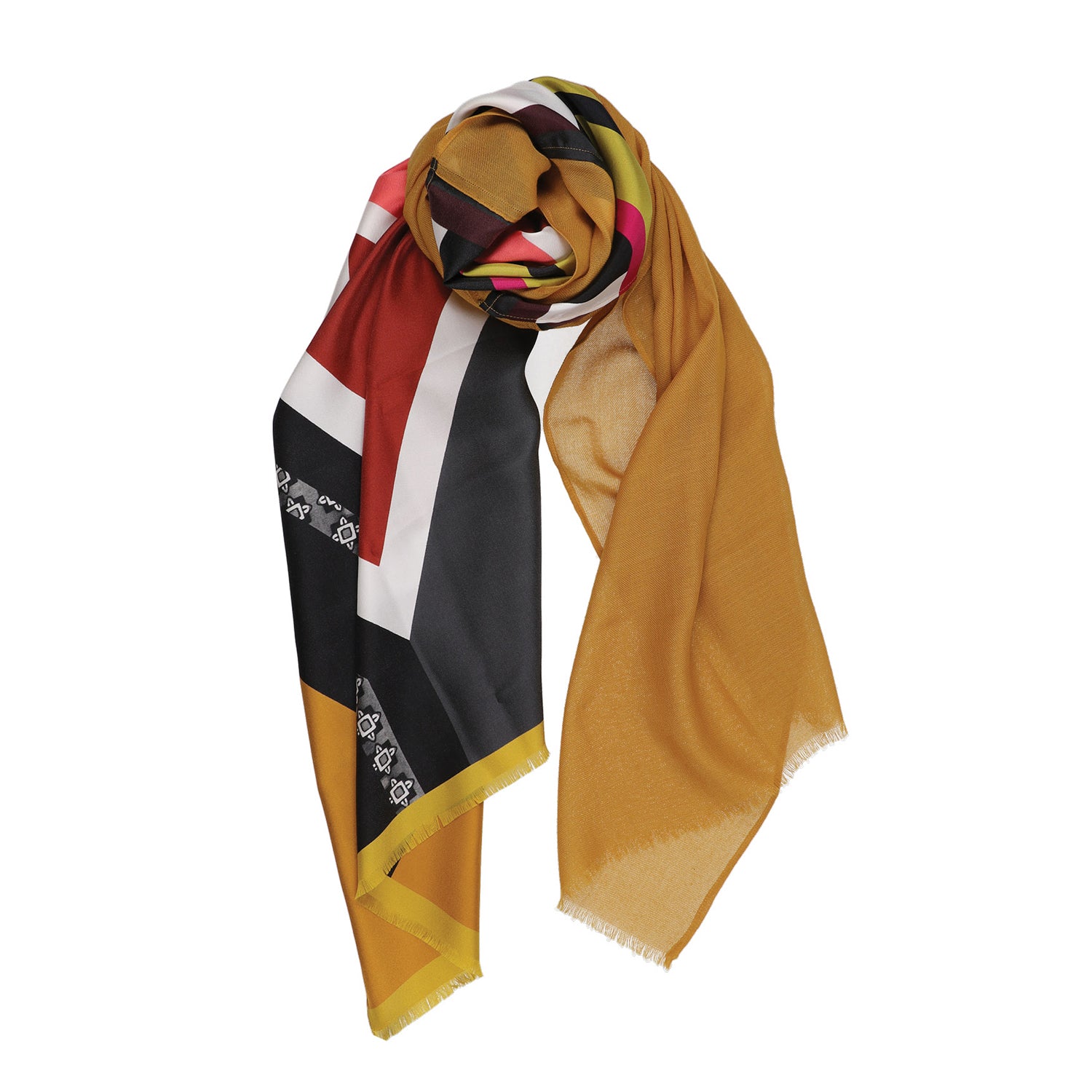 Verwöhnen Sie Ihre Sinne mit der luxuriösen Leichtigkeit italienischer Seide und Wolle. Der AMIO Firenze Schal wird aus feinstem Seidentwill&nbsp;gefertigt – einer edlen Gewebeart, die durch ihren dezenten Glanz und ihre geschmeidige Struktur besticht. Feinster Seidentwill trifft auf weiche Wolle – luxuriös leicht, wunderbar wärmend und angenehm zur Haut. Ideal für die kalte Jahreszeit.

Mit kunstvoller Bedruckung präsentiert dieses Tuch ein perfekt harmonierendes Design – für viele Stylingmöglichkeiten.