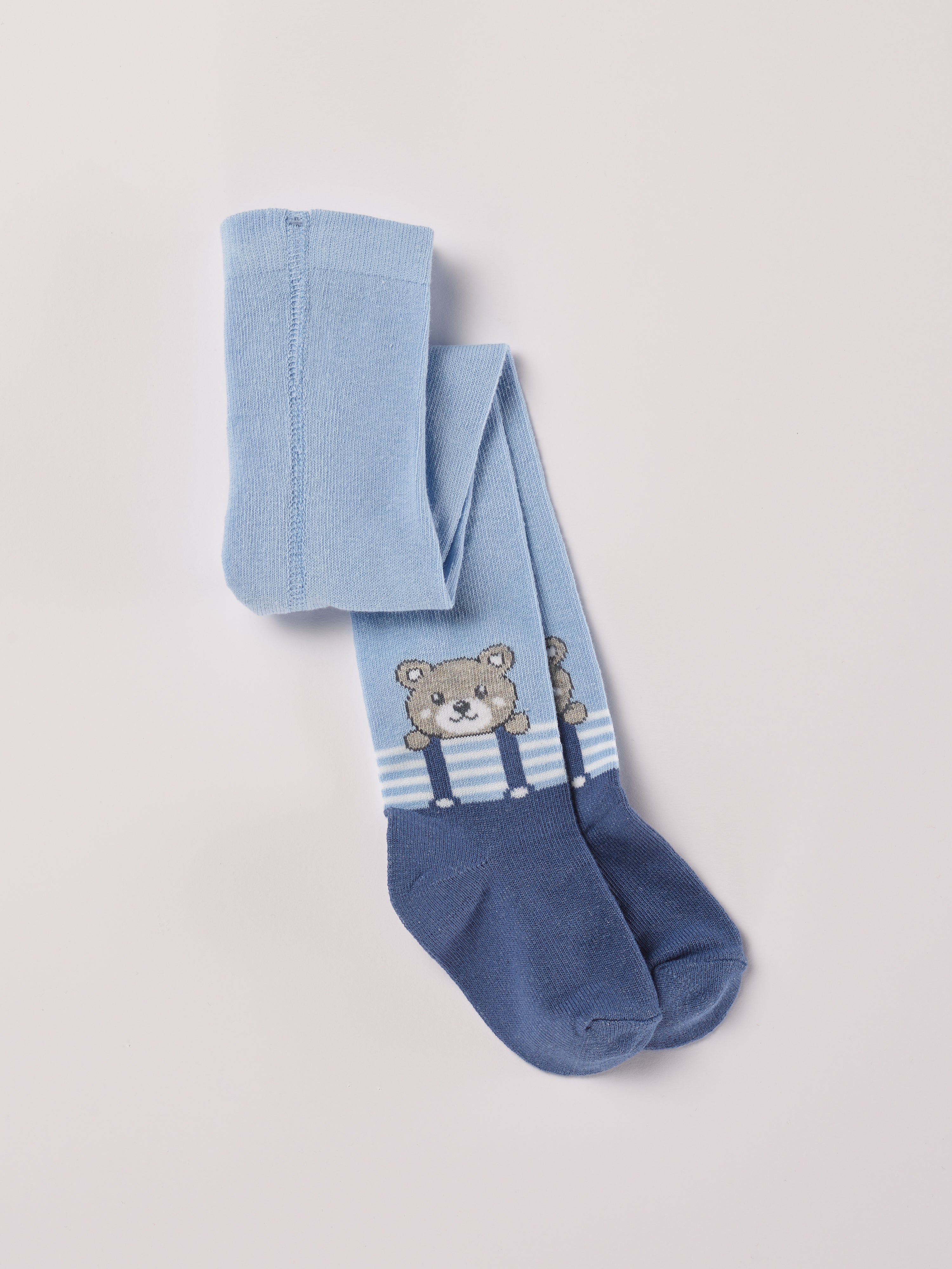 Ein zeitloser Klassiker und Grundausstattung für Ihren Baby Jungen: Die hellblaue Strumpfhose von AMIO Firenze mit eingewebtem Bärchen Motiv. Diese Kinder-Strumpfhose ist vielseitig kombinierbar und verleiht jedem Outfit eine elegante Note.

Höchste Qualität, bestes Preis-Leistungs-Verhältnis MADE IN ITALY.